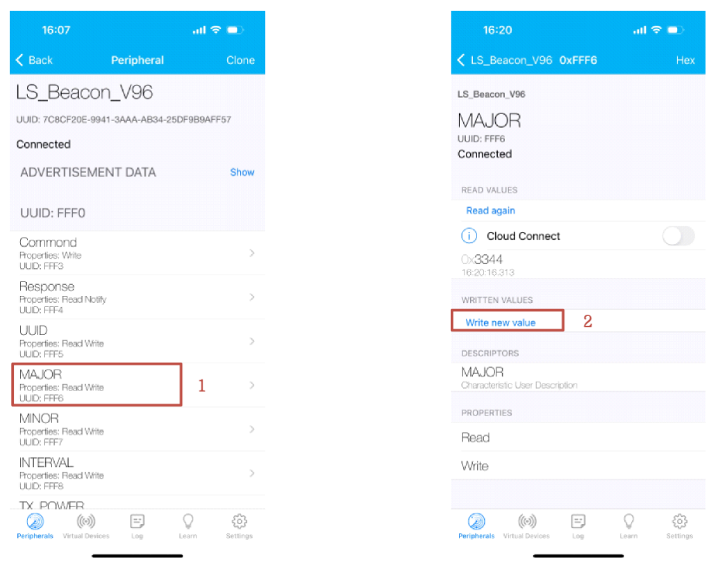 Manuale utente del beacon Bluetooth B003 e B004 5 Lansitec Configurazione principale del beacon Bluetooth B003 e B004